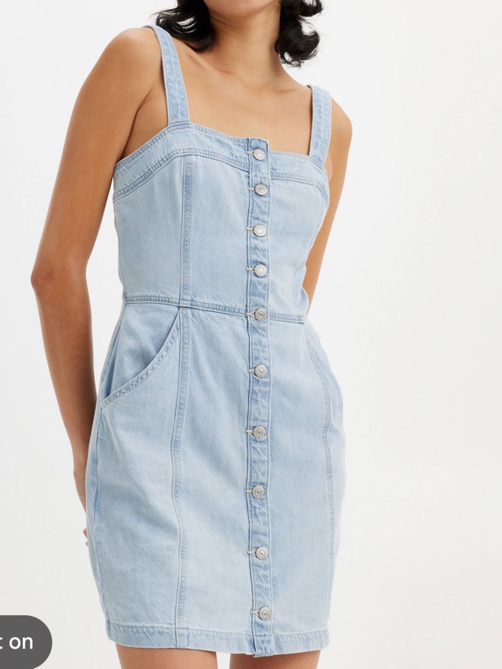 Levi's Drea Lightweight Denim Button-Front Dress Size XL